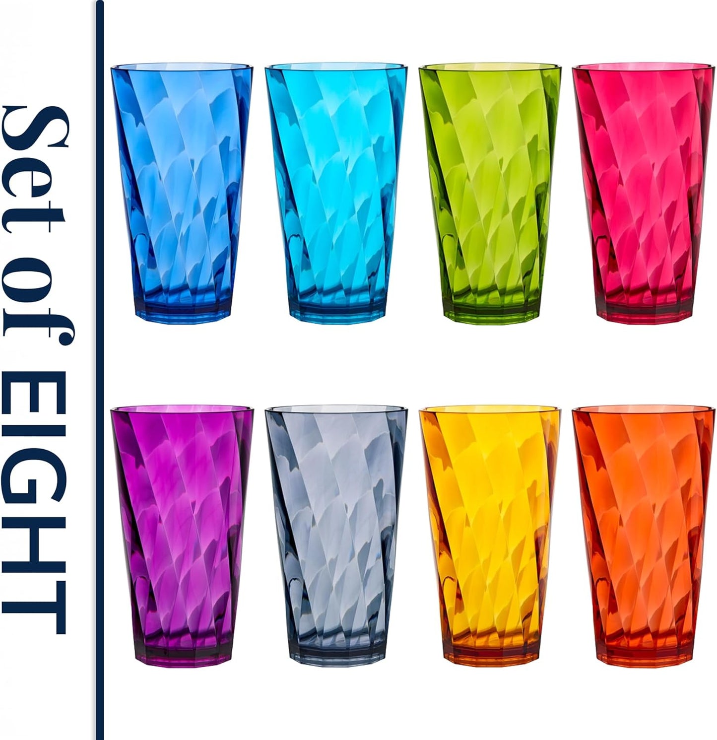 Colorful Reusable Water Glasses