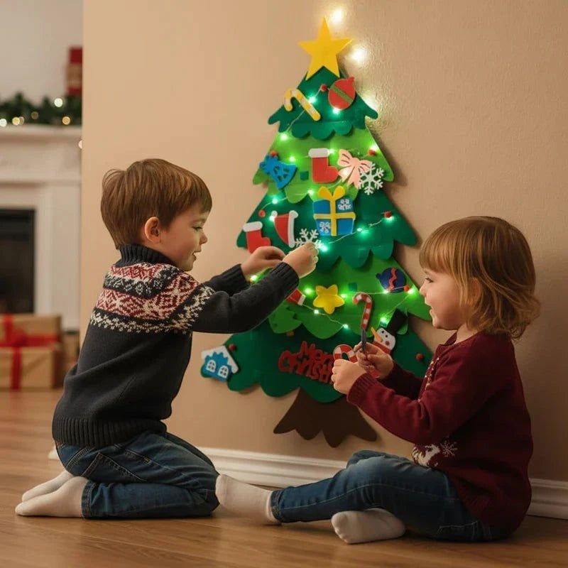 Interactive Felt Kids Christmas Tree
