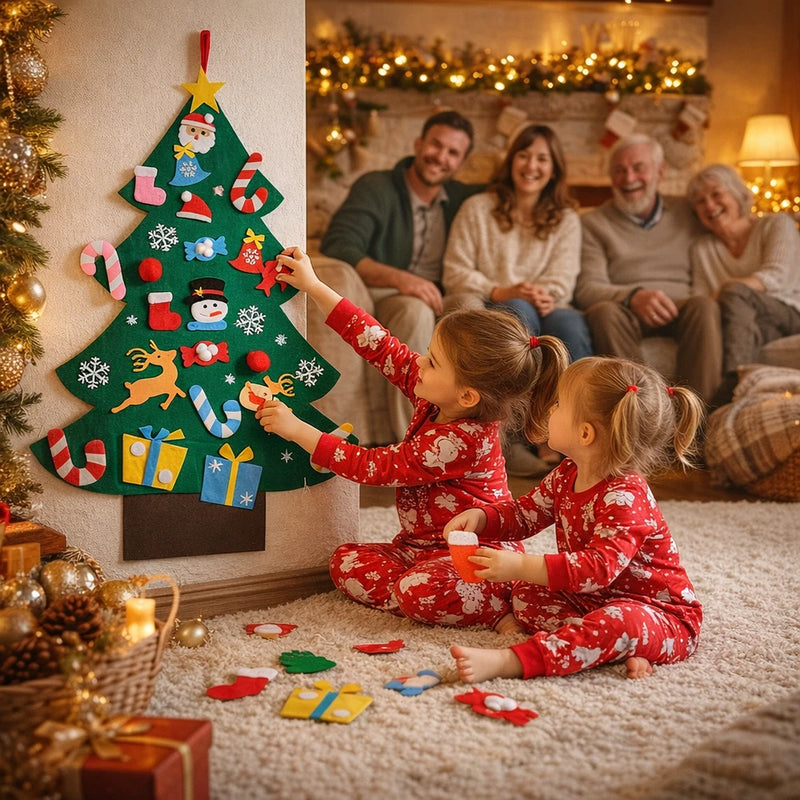 Interactive Felt Kids Christmas Tree