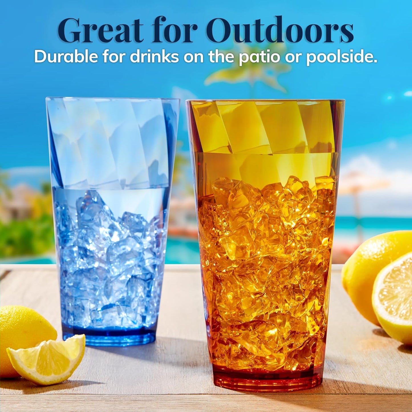 Colorful Reusable Water Glasses