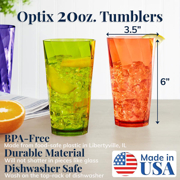 Colorful Reusable Water Glasses