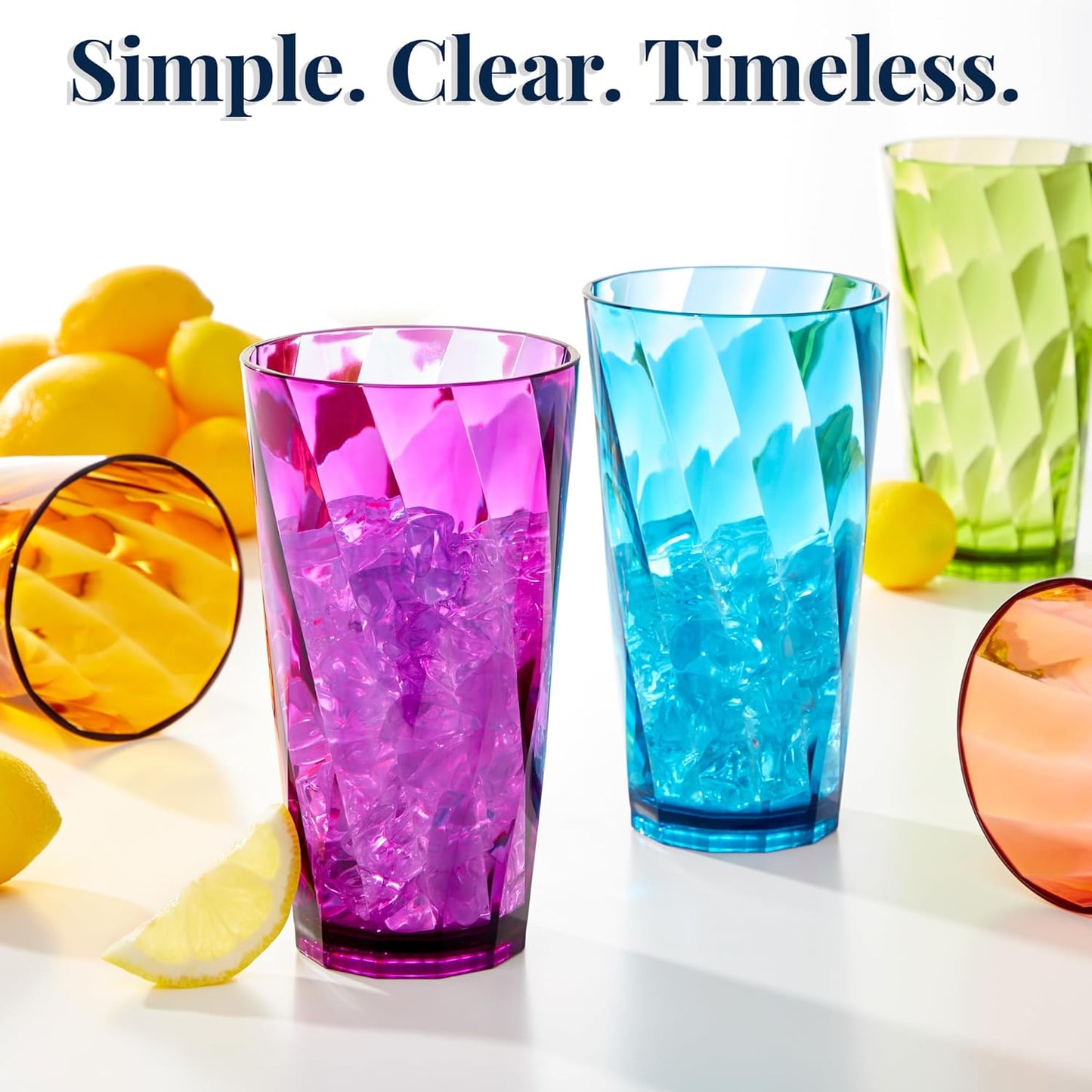 Colorful Reusable Water Glasses