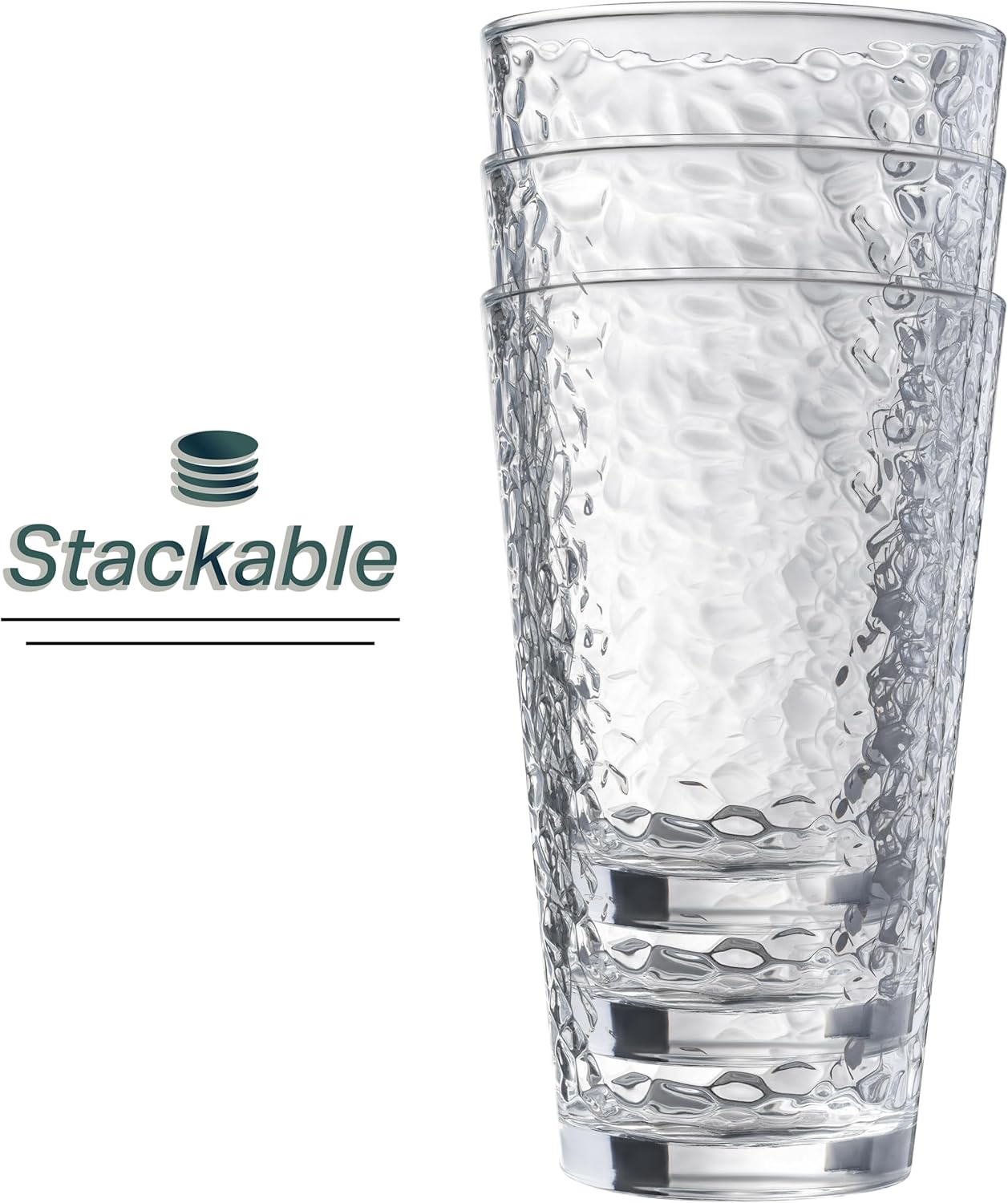 Elegant Hammered Glass Set