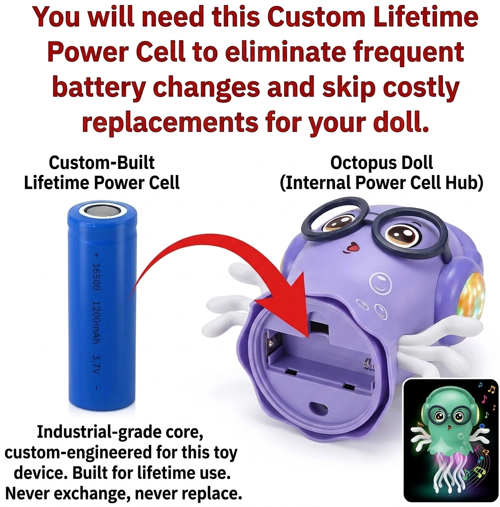 Octopus Toy Custom-made Battery