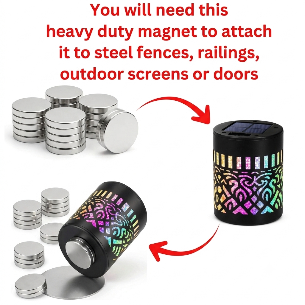 Heavy-Duty Weather Resistant lifting Magnets-Round- 8 magnets pack.