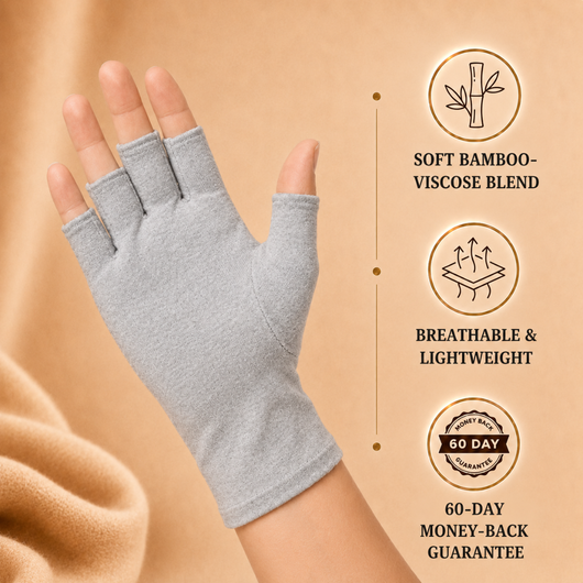 Bamboo Compression Gloves - designed specifically to alleviate Arthritis swelling and Renault disease swelling.