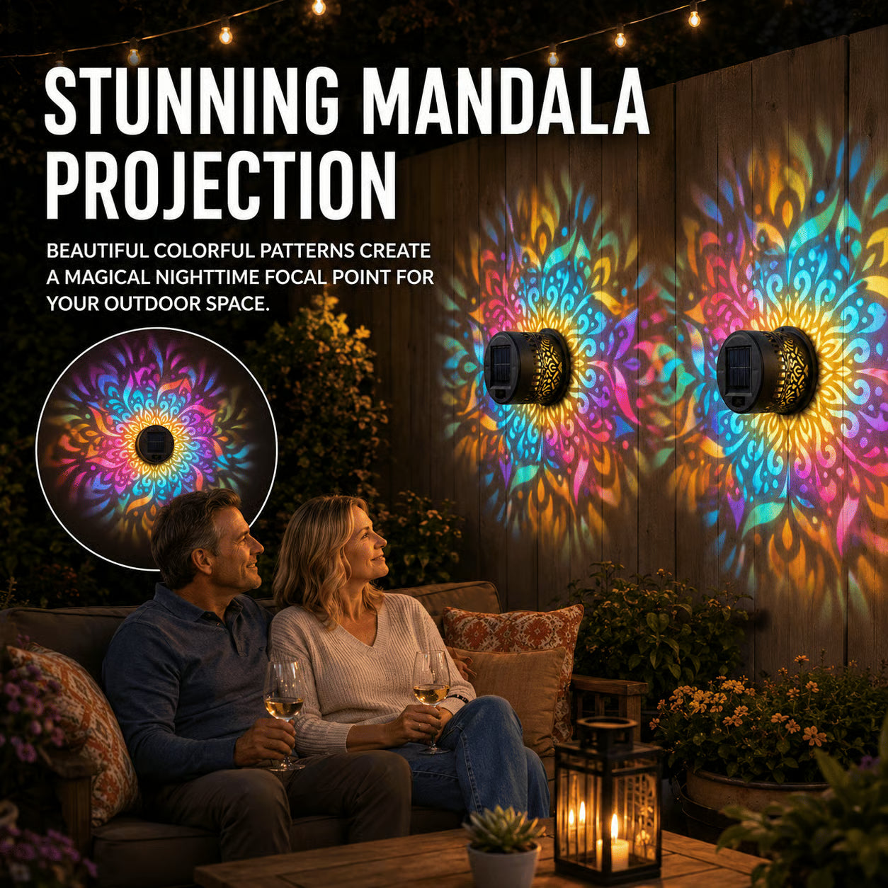 Solar Mandala Wall Light